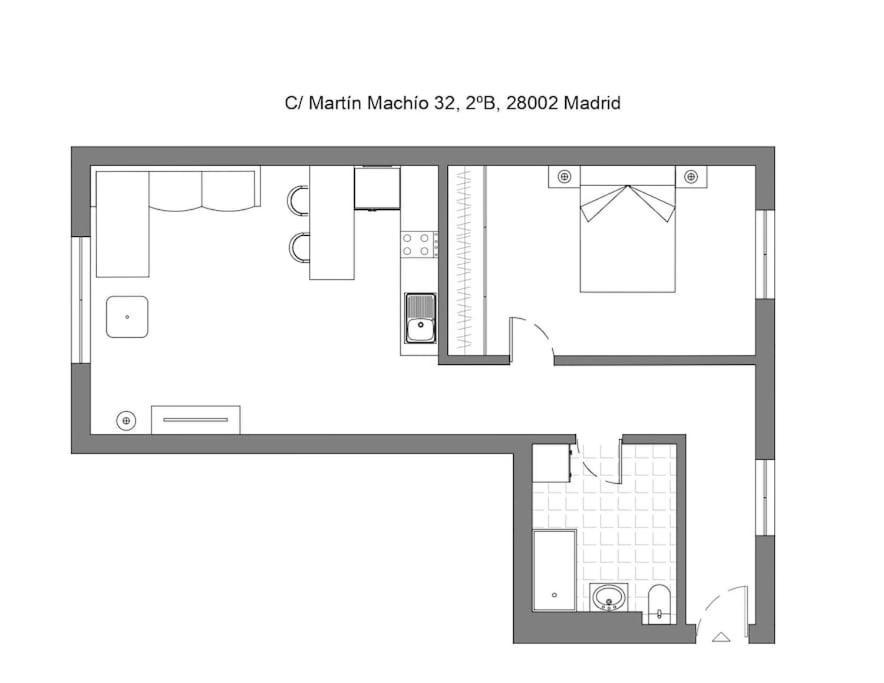 Apartamento For Acogedor Temporal De Un En Chamartin Mma322b *