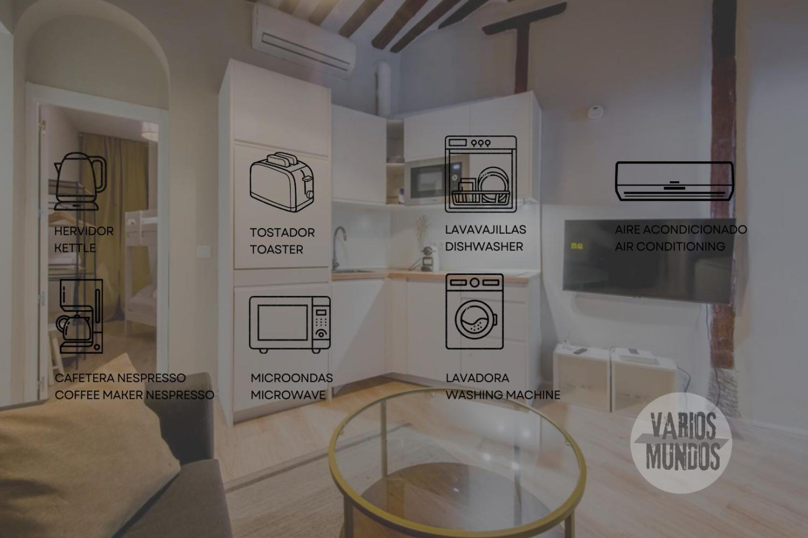 Centrico 7pax En Anton Martin-centro E2 Apartamento *