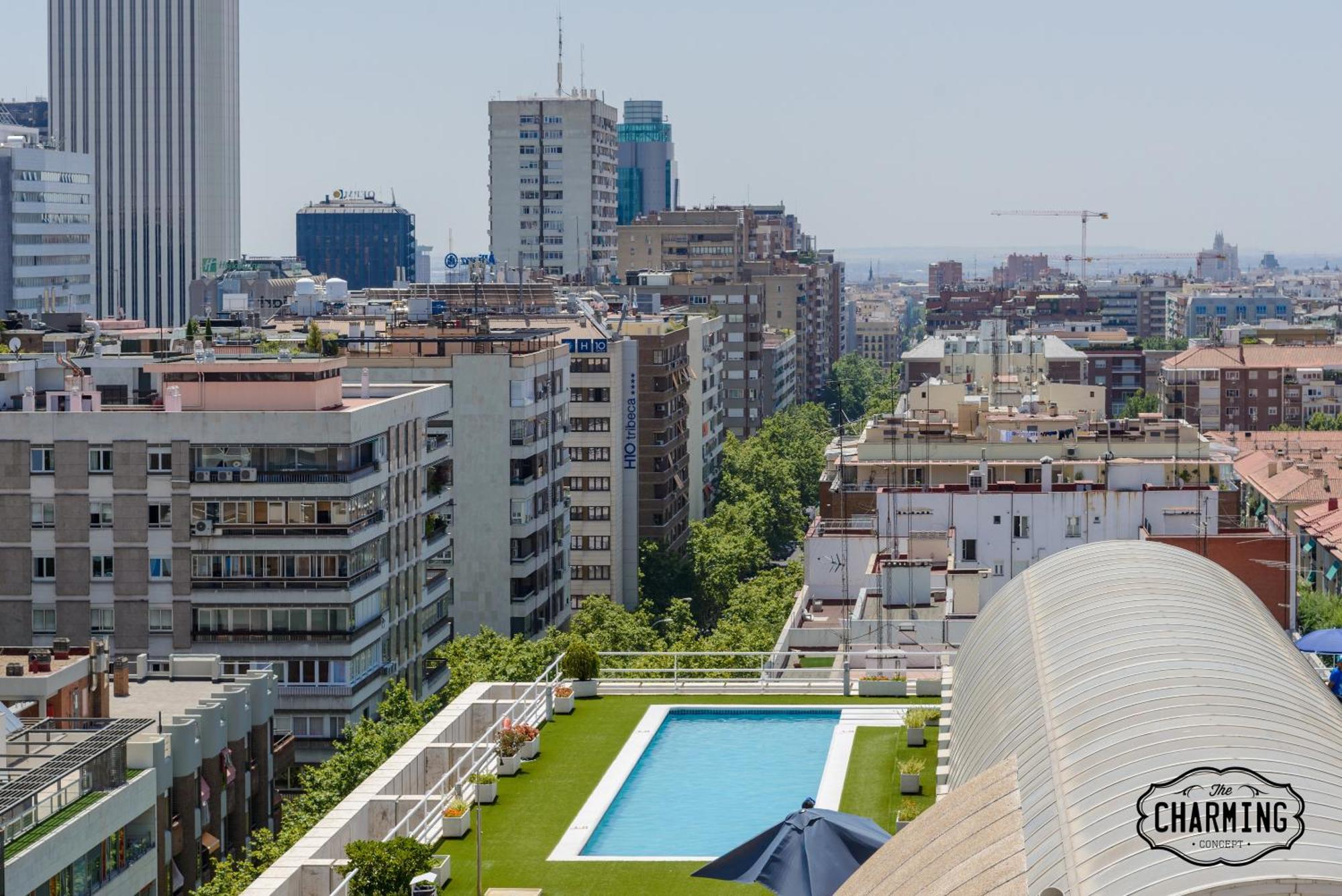 Charming Eurobuilding 2 Terrace Exclusive - Plaza De Parking Madrid