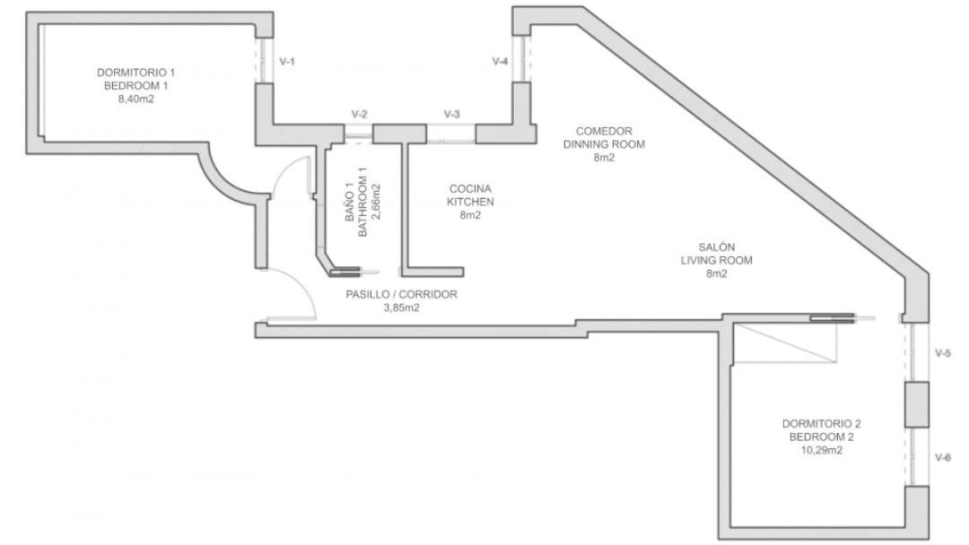 2bd 1bth Furnished - Nuevos Ministerios Apartamento